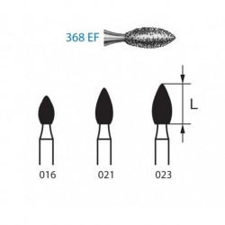 368EF.314.021 KOMET diamante clinica 5 ud