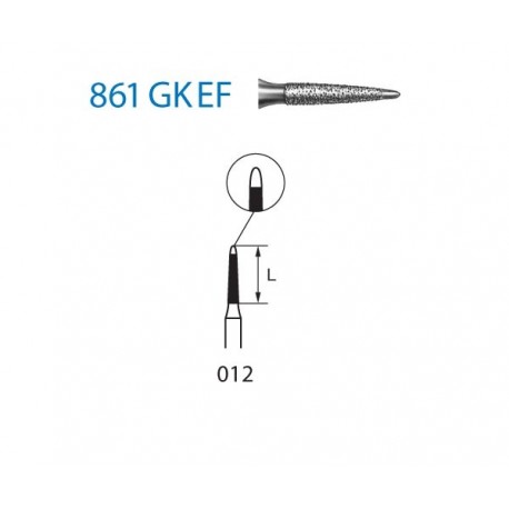 861GKEF.314.012 KOMET diamante clinica 5 ud