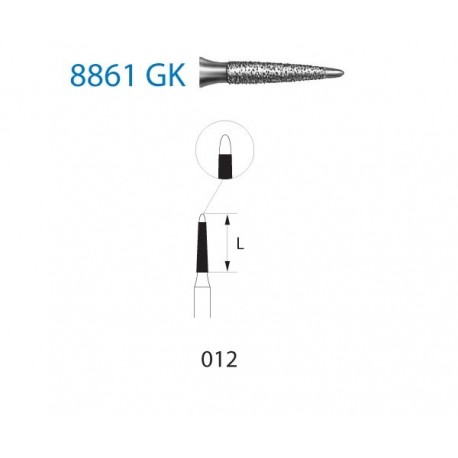 8861GK.314.012 KOMET diamante clinica 5 ud