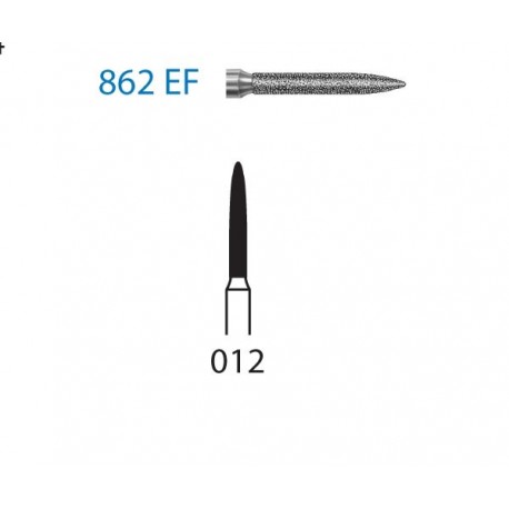 862EF.204.012 KOMET diamante clinica 5 ud